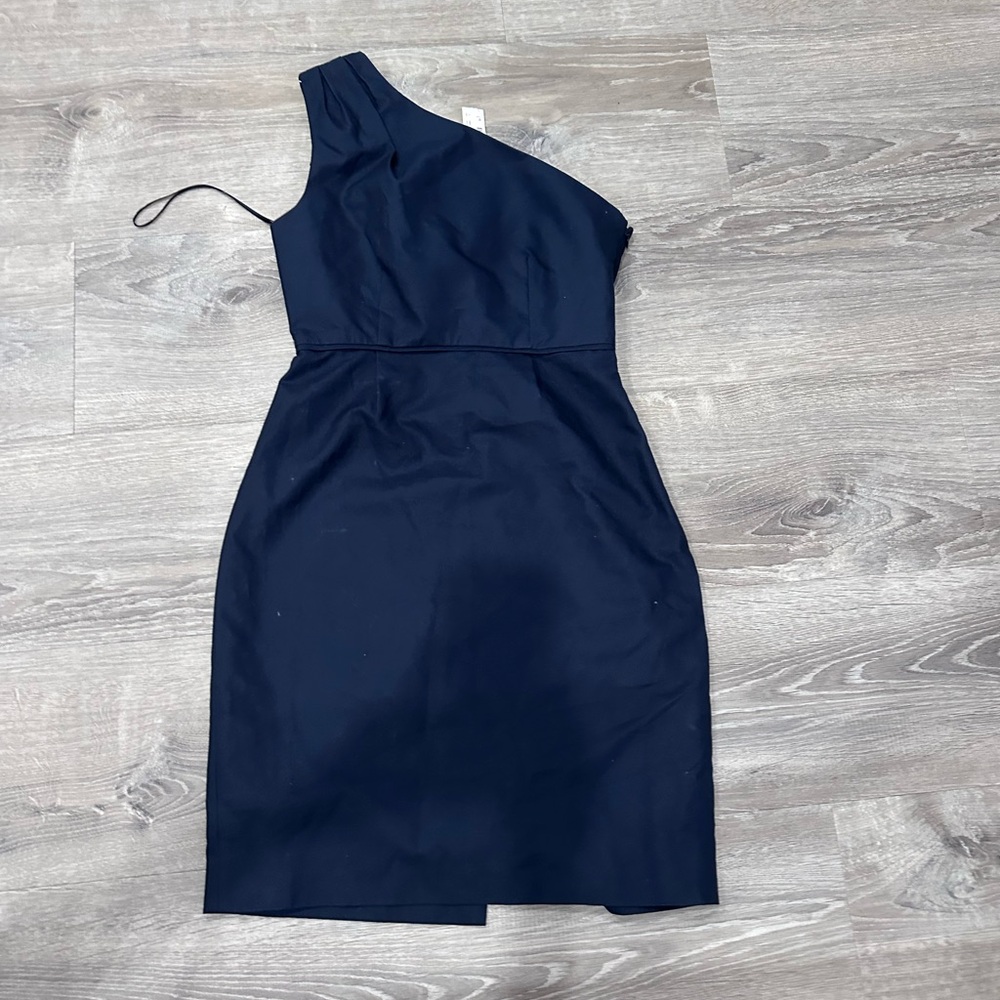 J. Crew Blue One-Shoulder Sheath Dress Cocktail